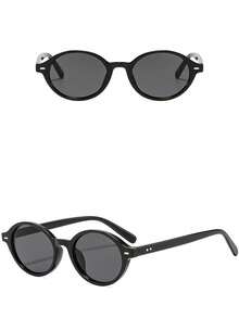 1 Pair Men's Plastic Frame Round Business Style Practical Minimalist Chic Retro Fashion Glasses, Suitable For Business Trips, Commuting, Industry Conferences, Business Negotiations - Multicolor - View 10