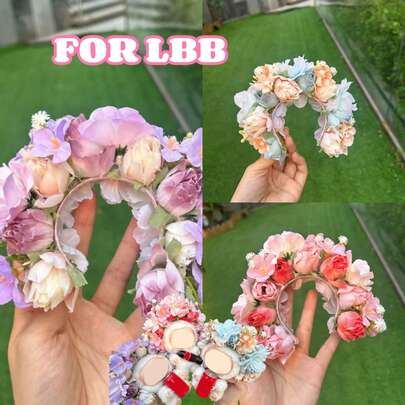17cm Doll Flower Hair Clip, Flower Headband, Cloth Doll Hair Clip, Flower Hairpin Pendant, Universal Headdress Flower Hair Clip For LABUBU