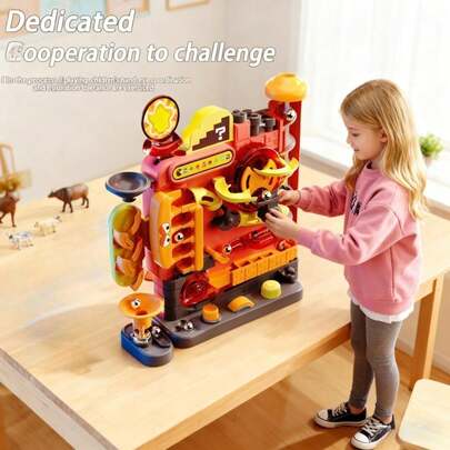 Vivid Multi-Level Marble Tabletop Game – Holds Kids' Attention, Features Multi-Player Speed Contests, Table-Based Fun, Appropriate For 3-14 Year-Olds (Boys & Girls), Perfect Party Game & Gift For Halloween, Christmas & Birthdays