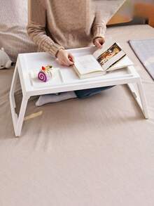 1 pezzo Vassoio da scrivania portatile e pieghevole, scrivania multifunzionale per laptop, vassoio per spuntino e tavolino pieghevole da comodino, adatto per ufficio e studio, scrivania da letto, supporto per laptop