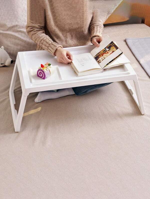 1 pezzo Vassoio da scrivania portatile e pieghevole, scrivania multifunzionale per laptop, vassoio per spuntino e tavolino pieghevole da comodino, adatto per ufficio e studio, scrivania da letto, supporto per laptop