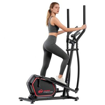 GartistGo Compact Magnetic Elliptical Cross Trainer For Home, 16-Level Resistance With Pulse Monitor, LCD Monitor, Ultra-Quiet 30dB Design, 150kg Load Capacity