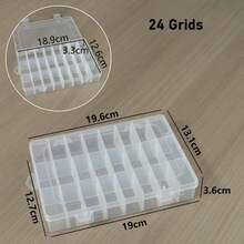 1pc Multi-Purpose Transparent Plastic Storage Boxes Mini Transparent Bead Storage Containers With Hinged Lids Rectangular Clear Craft Supply Boxes For Organizing Earrings Rings Jewelry And Nail Art Accessories