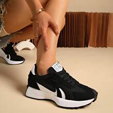 Women's Minimalist Training Shoes, Retro Lace-Up Round Toe Rubber Sole Sneakers, Low-Top Casual Athletic Shoes, Lace-Up Round Toe Walking Shoes