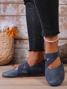 Women's New Fashionable Soft Comfortable Versatile Slip-On Round Toe Flat Shoes