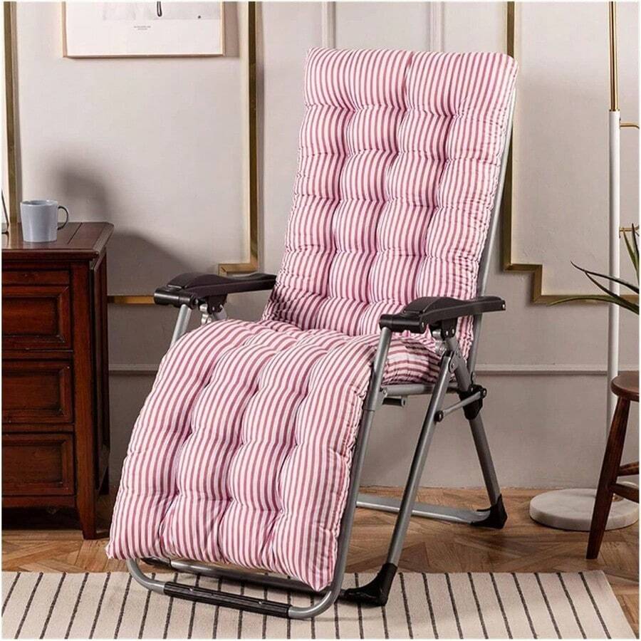 Rocking Outdoor Lounger Chair Chaise Lounge Zero Rocker, Outdoor Lounger Cushion with Backrest Ties Thick Non Slip Rocking Chair Pad Garden Furniture Folding Foam Pad f - Estilo 1 + 1P x 1An x 1Al cm - Ver 1