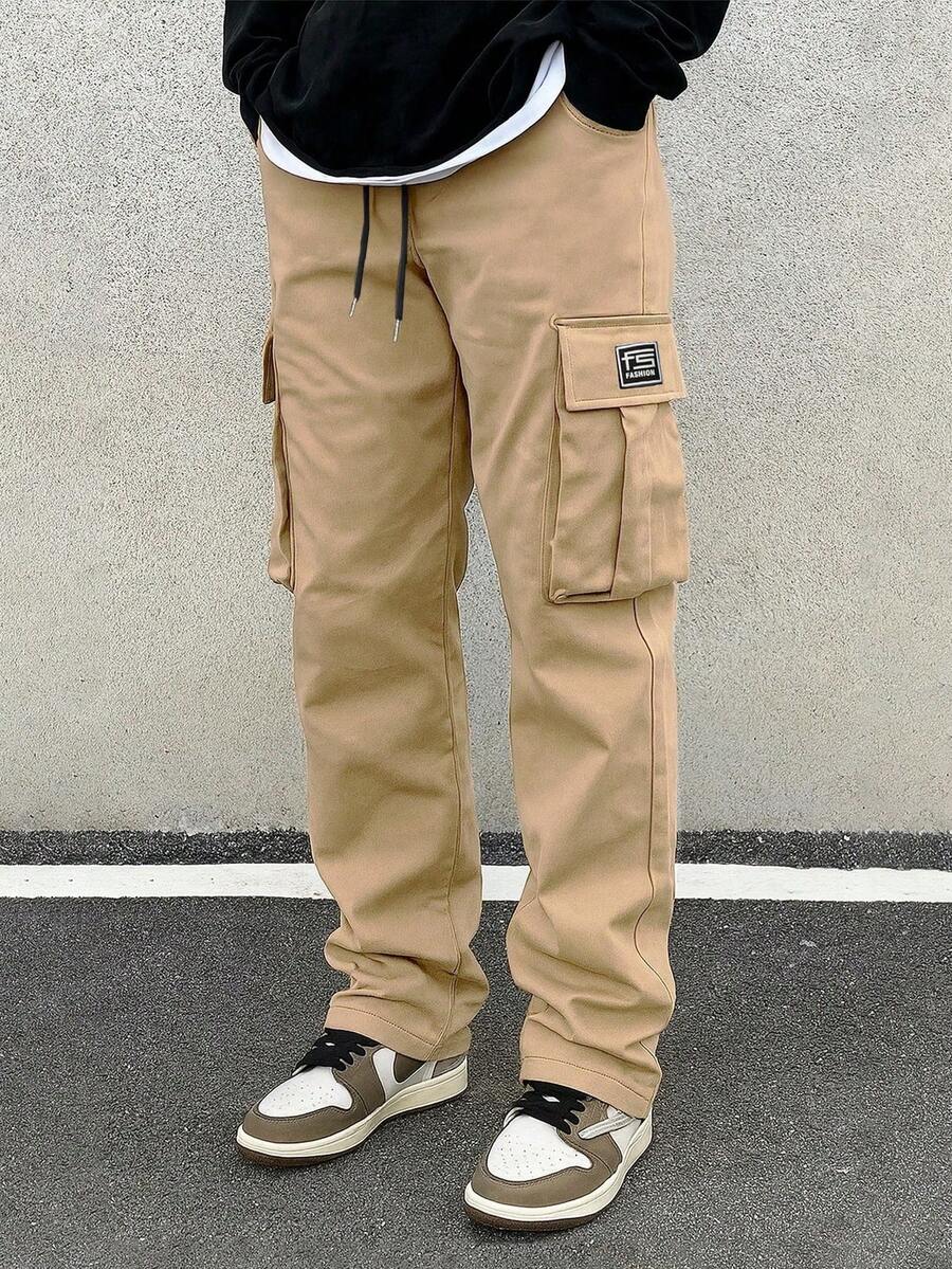 Quần cargo nam thường ngày, quần động ngoài trời thời trang, mùa thu/đông xuân. - Màu Khaki - Xem 1
