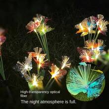 Solar Garden Light LED Solar Butterfly Light Outdoor Waterproof Swaying Light Butterfly Dual Modes For Garden Yard Patio Pathway - 暖白色 - 查看 6