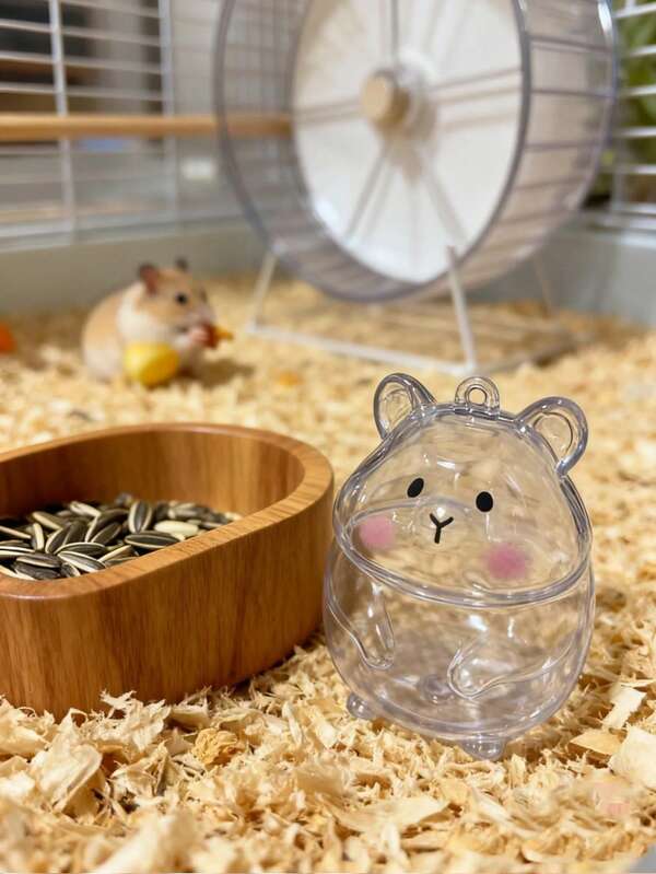 1 pieza Lindo recipiente en forma de hámster para almacenar el pelo de mascota, recuerdo del pelo de hámster, colector de pelo de hámster - Recipiente ovalado para el recuerdo del pelo de mascota, adecuado para amantes de hámsters, sin necesidad de energía, decoración del hogar de plástico duradero, adecuado para amigos y familiares, regalo para amantes de hámsters