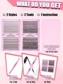 MEM Bộ nối mi 640 sợi, Bộ tự nối mi (8-16mm), Bộ nối mi rời, Bộ nối mi D-Curl, Bao gồm keo, băng dính và dụng cụ nối mi, Bộ mi giả, Mi giả, Mascara mi, Mi giả (10D+20D+30D+40D+50D+60D), Thích hợp cho du lịch, sử dụng hàng ngày (cho người mới bắt đầu), đám cưới, hẹn hò, tiệc tùng, kỳ nghỉ, Lý tưởng cho Giáng sinh/Halloween/Quà tặng. - màu đen - Xem 5