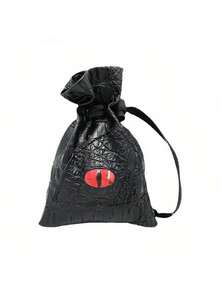 1 Personal Drawstring Dice Bag Faux Leather  Dice Bag Tarot Oracle Card Storage Bag - 紅色 - 查看 4
