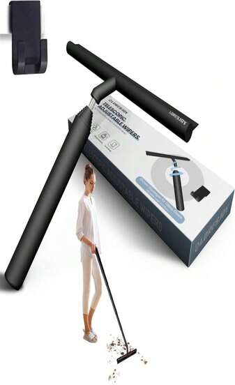 LORESJOY Shower Squeegee For Glass Doors, Window Squeegee With 37inch Extension Pole, Window Cleaner Tool, Squeegee Window Cleaning For Window Cleaning For Home Cleaning, Glass Door, Tile Wall, Car