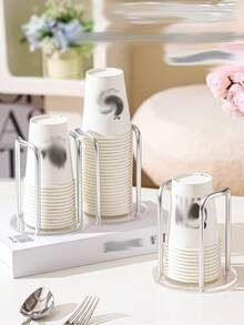 1 个极具吸引力的纸杯架，一次性杯架，桌面咖啡桌储物架，茶杯咖啡杯架 - 彩色 - 查看 12