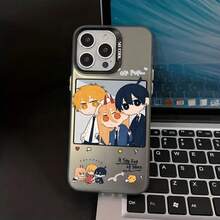 Funda de teléfono Cute Cartoon C-Chainsaw M-Mans adecuada para  17 16e 16 15 14 13 12 11 Mini Pro Max Air X XR XSMAX 8 7 Plus, cubierta trasera mate anti-caída, funda elegante, textura suave, funda ligera, para usuarios de - Negro - Ver 8