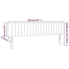 Kopfteil Hellgrau 160x5x78/88 cm Stoff