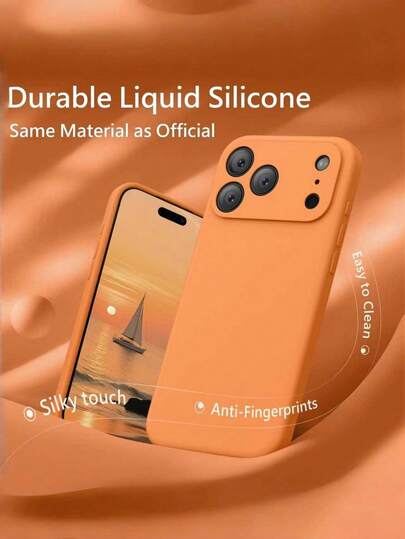 حافظة واقية أعمال بسيطة ذات لون أحادي متوافقة مع أبل 17/17 إير/17 برو/17 برو ماكس - حافة مستقيمة دقيقة ، مادة سلسة كالسائل مقاومة للبصمات ، حماية كاملة للكاميرا ، مقاومة للخدش والسقوط ، تصميم محايد بسيط متوافق مع أبل 16-11/برو/برو ماكس/بلس ، S20-S25/FE/بلس/ألترا ، هواتف ريدمي