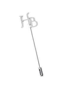 Broche personalizado, regalo del Día del Padre, regalo para papá, accesorios de fiesta de Acción de Gracias, Navidad, adecuado para bodas, fiestas, aniversarios, broche de insignia con iniciales personalizadas para novio, evento empresarial, hombres y mujeres, de acero inoxidable, letras personalizadas, joyería para el mejor hombre