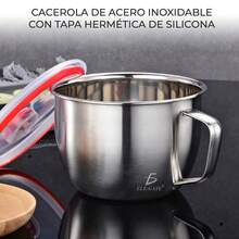 ELE-GATE Tazón Multiusos De Acero Inoxidable Resistente - Plateado - Ver 5