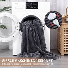 Heizdecke mit Abschaltautomatik  Elektrische Wärmedecke Heizdecke, 6 Temperaturstufen und Überhitzungsschutz, Grau 130*180 cm