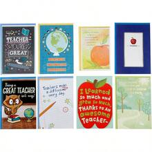 Teacher Appreciation Card Assortment For Day Care Preschool Elementary School Graduation Or Back To School 8 Cards With Envelopes - Multicolor - View 1