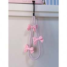 - Correa de pulsera con abalorio para telfono celular, correa universal para telfono celular, bonita correa de mueca, cadena de abalorio, accesorios hechos a mano para bolsas de cmara - Bow Beau - Ver 5
