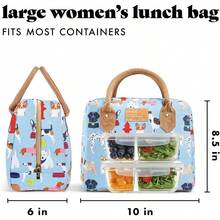 Bloomington Lunch Bag For Women Insulated Leakproof And StainResistant Large Lunch Box With Containers Zipper Closure - Multicolor - View 4