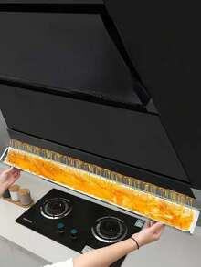 الحياة المنزلية، 5 قطع، وسادات خاصة لشفاط المدى العام، تصميم راقي، هل لا تزالين تكافحين لتنظيف الشفاط؟ الرجاء استخدام هذه الوسادة الخاصة للشفاط بمقاس 90 سم * 10 سم، مناسبة لوسادات شفاط المطبخ، خالية من التنظيف بعد الاستخدام أكثر راحة، لا تتسخ لتلقي خزان الزيت، نظيفة ومرتبة، وداعًا لمتاعب التنظيف، ضروريات يومية!