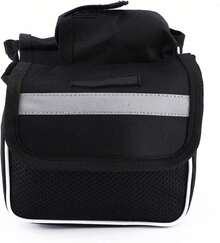 Fydun Bicicleta Bicicleta Ciclismo, Sillín Bolsa de Tubo Frontal Cuadro de Bicicleta Doble Cuadro Bolsa de Alforjas Bolsa Lateral Negro - 1 - Ver 3