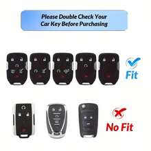 带钥匙扣的钥匙保护套，适用于雪佛兰 Suburban、Tahoe、GMC Yukon XL、Terrain、Acadia 等车型，防摔防尘，精致高端钥匙扣，女士适用。 - 鑰匙圈20 - 查看 10