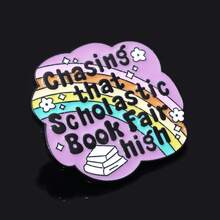 1pc Chasing That Scholastic Book Fair High Enamel Pins Brooch Colour Metal Badge Brooches For Women Kids Lapel Pin Jewelry Gift Men Gifts Bag Pins Christmas