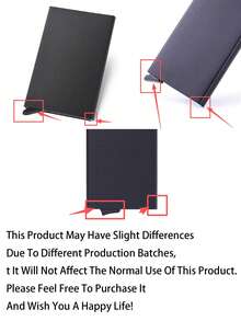 Portofel ultra-subțire din aluminiu cu blocare RFID pentru bărbați și femei - Suport de card pop-up cu design negru drăguț cu bufniță, protecție antifurt, potrivit pentru carduri de credit de afaceri, portofel mic cu carduri pentru femei