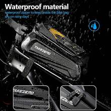 TAKEZERO - Bolsa impermeable para teléfono de bicicleta, accesorios para bicicleta, carcasa dura de EVA, compatible con iPhone de menos de 6.8 pulgadas (negro) - Negro - - Ver 5