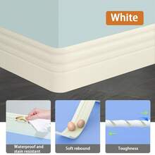 1 rolo de rodapé autoadesivo 1M, rodapé macio removível, borda de parede decorativa, ferramenta de decoração DIY fácil para casa, cortável livremente, pode comprar vários para conectar para um comprimento maior