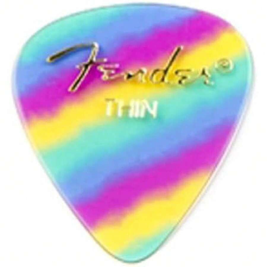 Graphic Guitar Picks 351 Shape, Guitar Accessories, Rainbow, Thin, 12-Pack,23187200 - Màu xanh chanh - Xem 1
