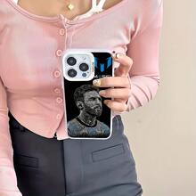Great Football Player M-MESSI Phone Case Compatible With IPhone 17 16e 16 15 14 13 12 11 Mini Pro Max Air X XR XSMAX 8 7 Plus Shockproof Matte Back Cover, Daily Use Case, Shockproof Protective Cover, Fashionable Phone Accessories, Smooth Texture, UV Printed Design, Fan Gift Drop-Resistant, Gifts - 混合顏色 1 - 查看 6