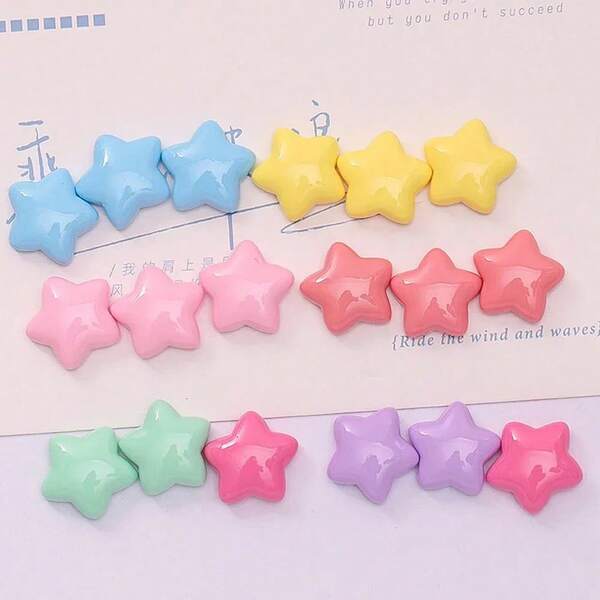 5pcs/10pcs/15pcs Sequin Star Series Refrigerator Magnets, Geometric Love Magnet Set, Cute Home Kitchen Office Whiteboard Decor Magnets, Perfect Gifts For Valentine's Day, Friends And Family, Halloween, Christmas