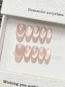 10 قطعة أظافر مربعة مصنوعة يدويًا للضغط عليها، قصيرة وبسيطة باللون الوردي الفاتح والأحمر والمطلية بالثلج والمزخرفة بالترتر والفرنسية موحد اللون ذات التغطية الكاملة، أظافر فاخرة أنيقة مصنوعة يدويًا مناسبة للصيف والاستخدام اليومي والحفلات والشاطئ والرحلات الاستوائية، هدية مناسبة للنساء والفتيات كمستلزمات أظافر