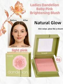 Phấn má hồng Benefit Wanderful World Silky Smooth Powder Blush #Dandelion Pink Radiant Blush 6g/0.21oz | Chống mồ hôi | Không gây mụn | Không lem | Có thể tán nhiều lớp | Tạo hiệu ứng má hồng tự nhiên | Làm sáng và làm mờ khuyết điểm | Công thức mịn mượt, dễ thoa | Mang lại vẻ rạng rỡ tươi tắn | Phù hợp cho trang điểm hàng ngày và các dịp đặc biệt - Hồng nhạt - Xem 3