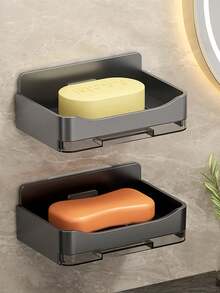 1pc Soap Holder, Soap Box. Bathroom And Toilet Wall Mounted Soap Boxes, Non Perforated Storage Shelves. Soap Box Soap Holder, Bathroom Storage&Storage. Bathroom Small Tools