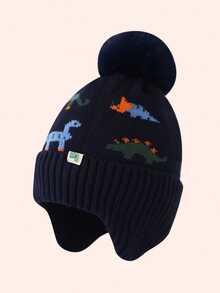 恐龙帽子围巾套装（2件套），男女宝宝保暖冬季配饰