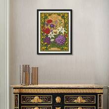 1 Set Floral Cross Stitch Kit, Vintage Wildflower Pattern, 11CT Beginner Starter Set Includes Fabric, Threads, 30*38cm Home Decor, Holiday Gift