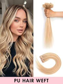 Seamless Invisible Tape-In Human Hair Extensions - No Glue, Natural Straight Hair, 12-20 Inches, Salon Quality