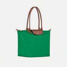 Longchamp 女式帆布折叠手提包大号笔记本电脑单肩手提包，适合通勤、工作或日常使用，女士休闲手提包钱包 - 綠色 - 查看 6