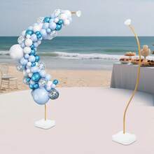 Upgraded Balloon Arch Stand Kit In Gold, Includes 1.5m & 2.5m Bendable Frames With Complete Accessories For Event Decor - Gold - View 11
