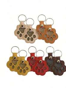 20 Stück Leder Haustier Haar Aufbewahrung Schlüsselanhänger, kreative Haustier Fell Sammel Hängedekoration, süßes Katzen- & Hunde-Haar Accessoire