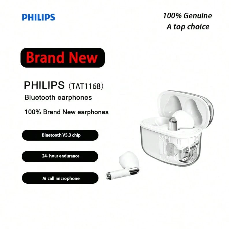 Philips (PHILIPS) TAT1168 Bluetooth Kopfhörer, In-Ear Gaming Kopfhörer - Weiss - Übersicht 1