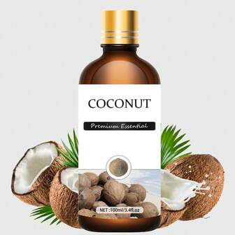 100ml/30ml/10ml, 100% Natural Premium Coconut Essential Oil, Suitable For Diffuser, Humidifier, Soap/Candle Making, Unisex, Skin Pore Care, Sensitive Skin Caution, Ideal Gift