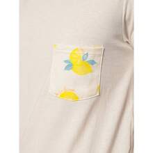 Men's Short Pajamas 100% Cotton Lemon Print Luna Cuore - 白色 - 查看 4