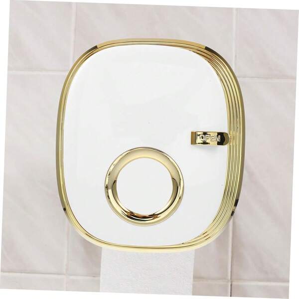 Support mural pour papier toilette avec boîte de rangement. Porte-serviettes pratique et design gain de place pour une installation facile. Boîte à papier toilette murale étanche. Le porte-papier toilette est sans perforation. Convient pour la chambre, le salon, le bureau - Étanche automatique