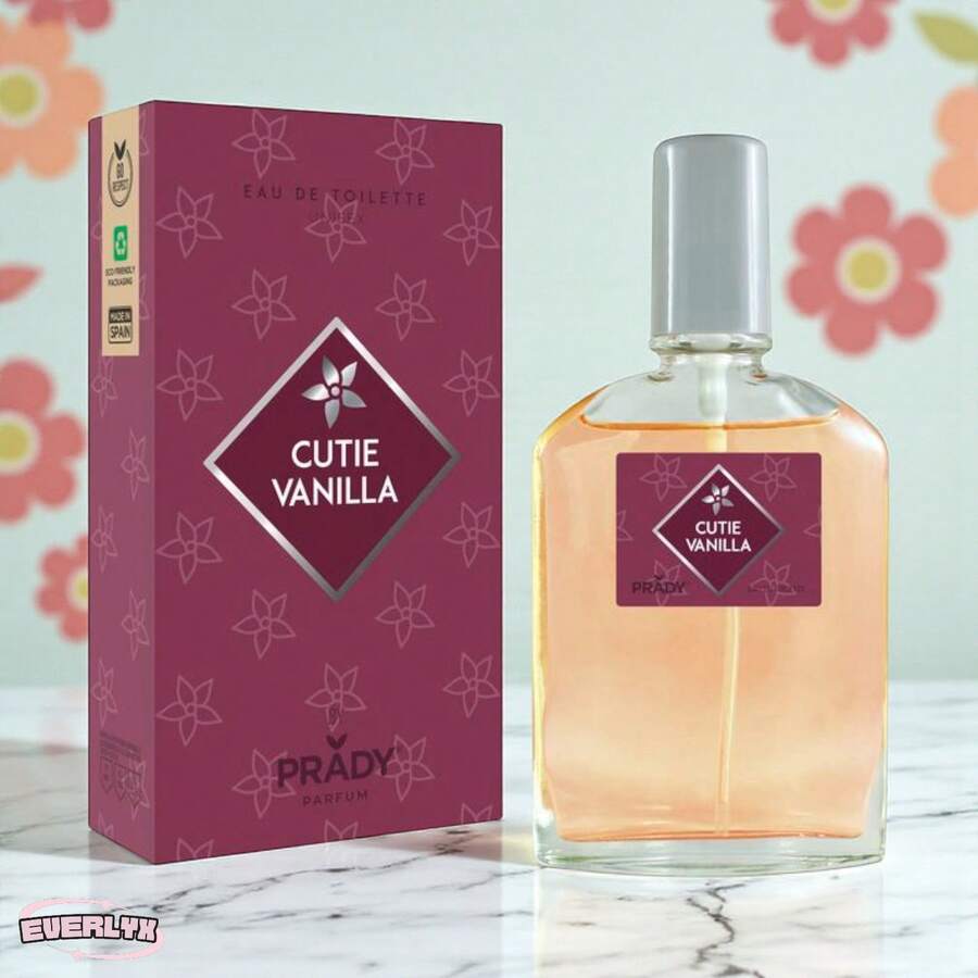 EverlyX Cutie Vanilla Eau de Toilette 100ml para mulheres - Fragrância doce e envolvente com notas cremosas de baunilha - Aroma quente, suave e duradouro, ideal para uso diário - Perfeito para quem ama perfumes gourmands - ✅Entrega 24/72h